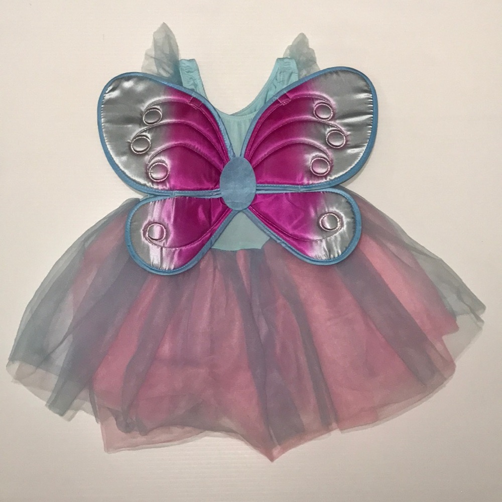 🦋 Little Girls 2 Piece Butterfly Dress Size Small